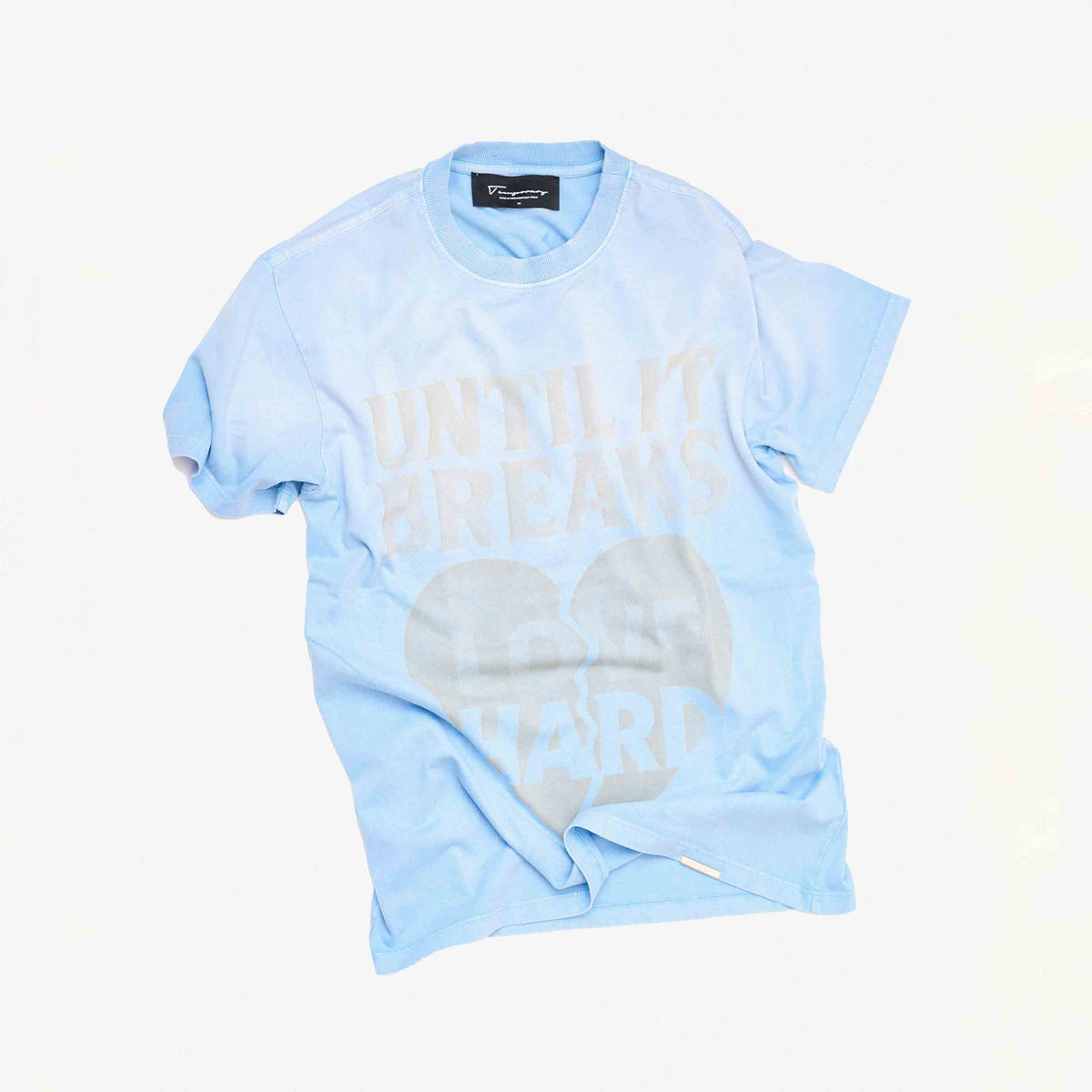 Love Hard Vintage Tee- Dust Blue by Temporary Clo