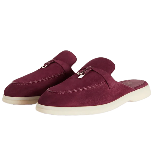 Loro Piana Women’s Charms Walk Babouche Loafers — Suede - Zeuskicks