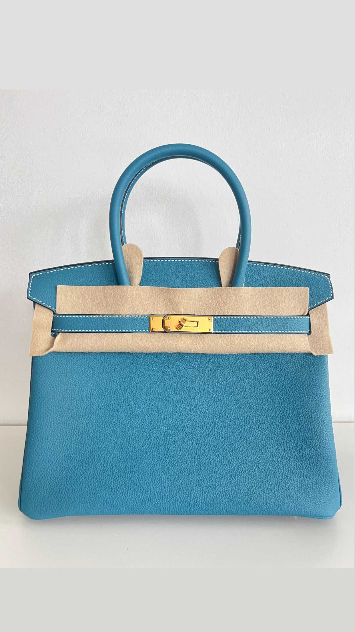 Hermès Birkin 30 – Epsom Leather in Blue Azur with Gold Hardware (C Stamp)