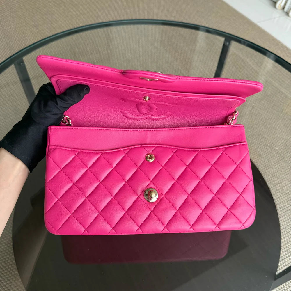Chanel Classic Flap Medium – Hot Pink Quilted Lambskin with Gold Hardware (Series 22)