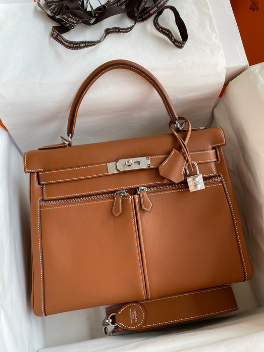 Hermès Kelly Lakis 32 – Gold Epsom Leather with Palladium Hardware (2020)