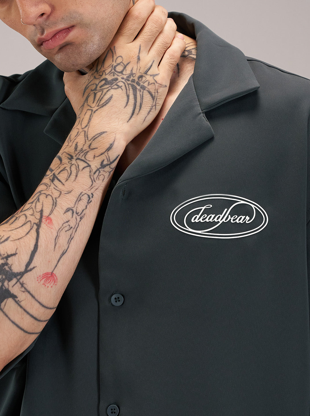 Signature Bowling Shirt Grey by DEADBEAR