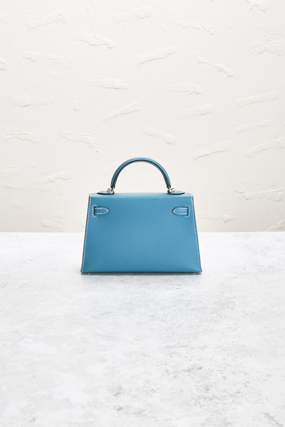 Hermès Bleu du Nord and Craie Epsom HSS Mini Kelly II 20 with Palladium Hardware