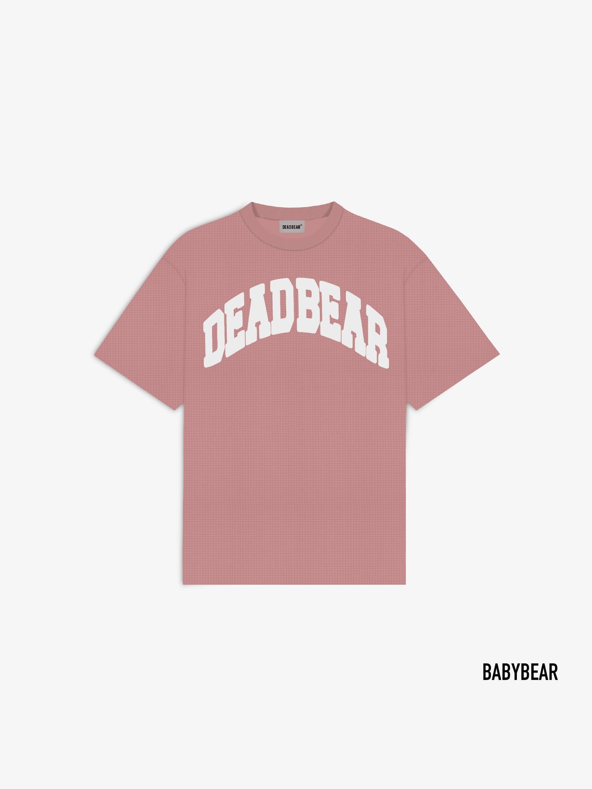 Babybear Waffle Tee Pink - for kids by DEADBEAR