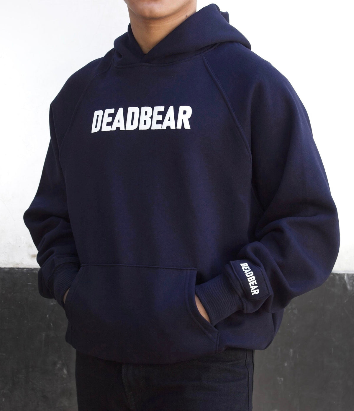 Navy Blue Hoodie by DEADBEAR