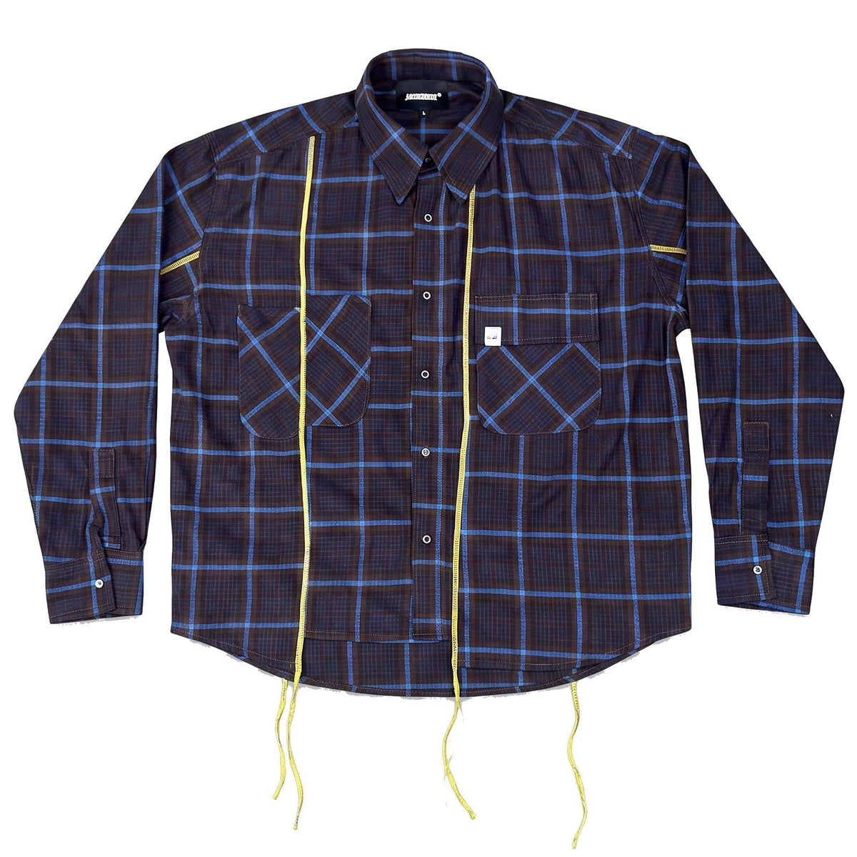 Matrix Shirt-Blue/Brown by Leave The Rest