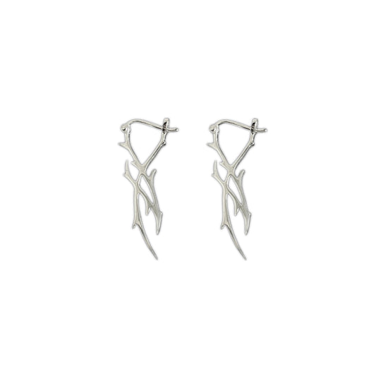 CHROME THORN EARRINGS by The Noble Sculptor