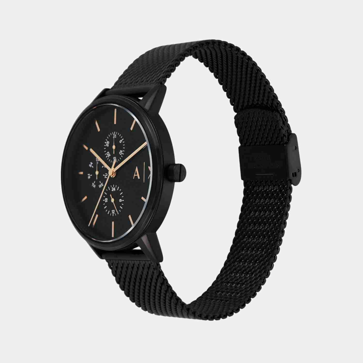 Armani Exchange AX7162SET Men's chronograph watch with black dial