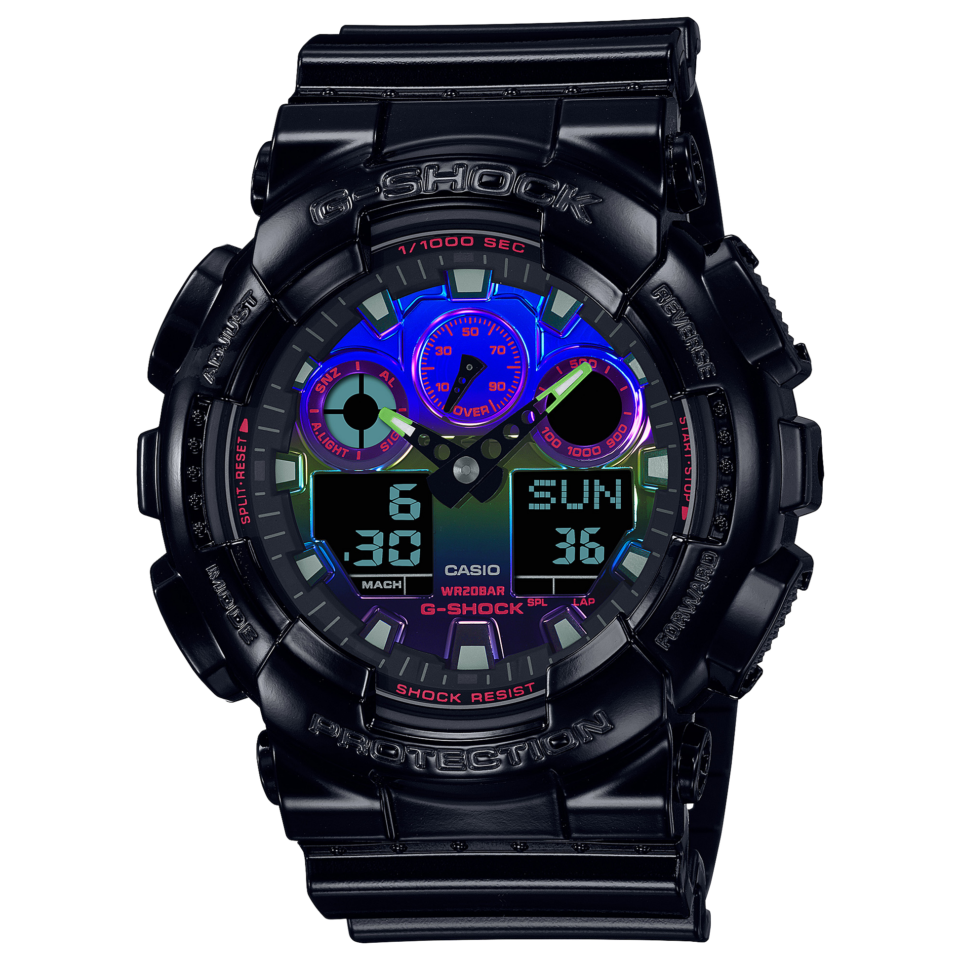 G-Shock Analog-Digital GA-100 Series (GA-100RGB-1A)