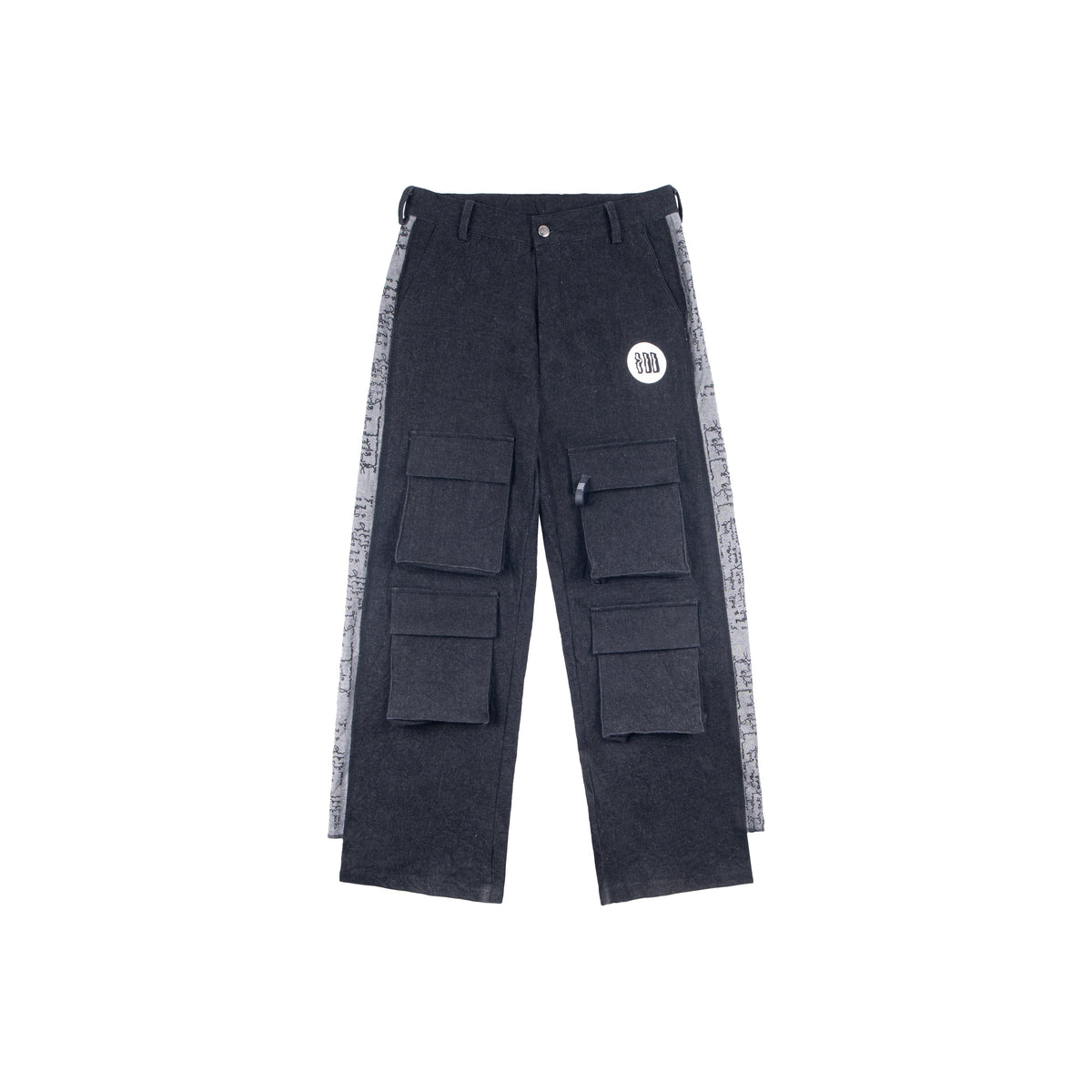 SCRIBBLED PANEL PANTS by oddnoteven
