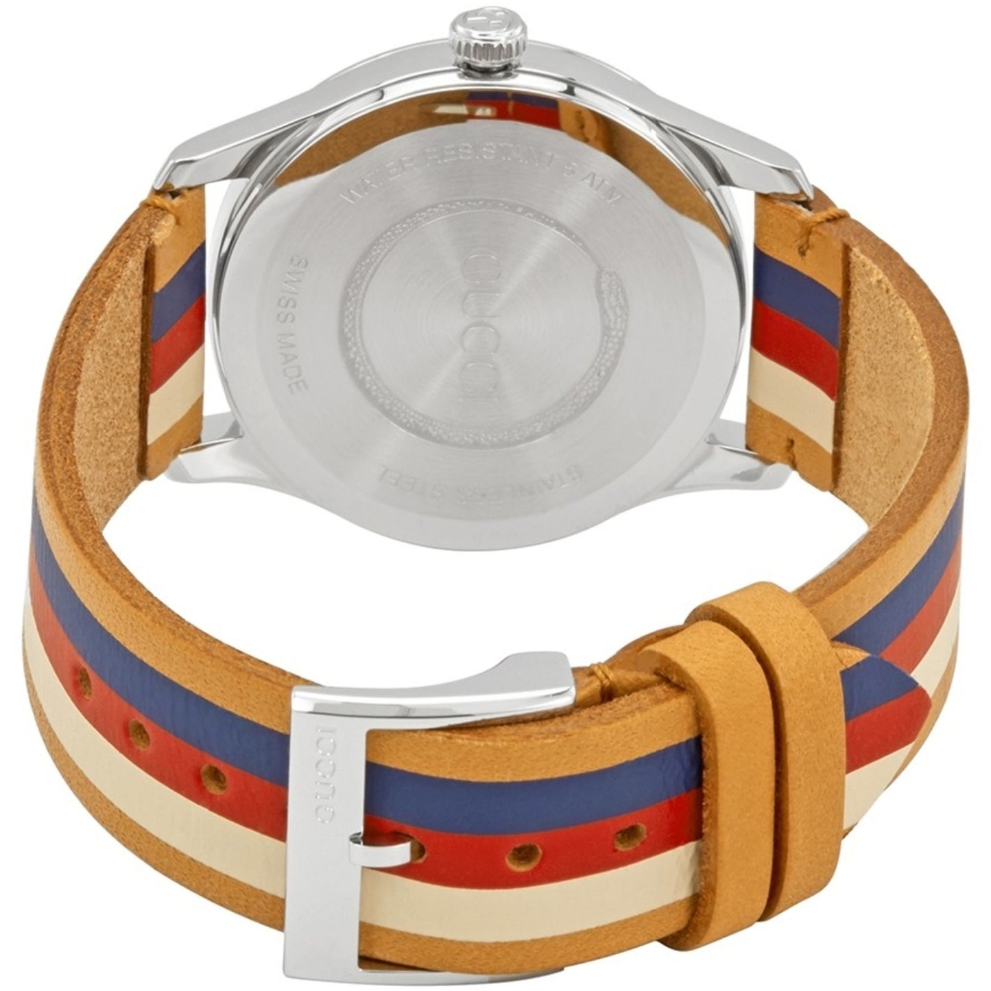 Men's Gucci G-Timeless YA1264078 Brown Dial Leather Quartz Watch