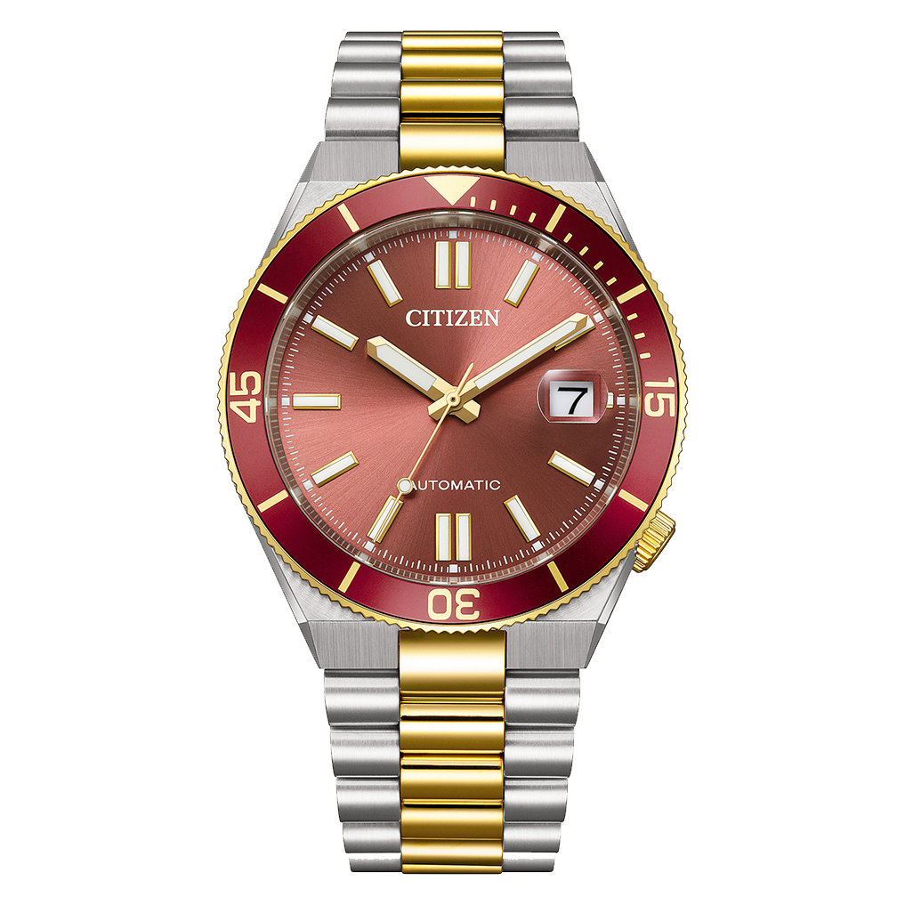 Citizen Tsuyosa Shore Automatic Red Dial Two-Tone Men's Watch NJ0234-58X - front