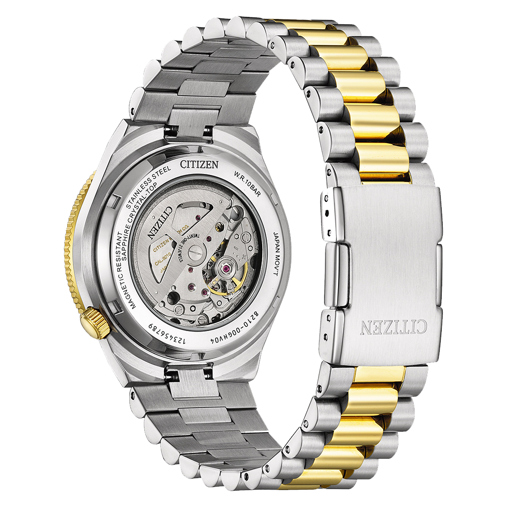Citizen Tsuyosa Shore Automatic Red Dial Two-Tone Men's Watch NJ0234-58X - case back