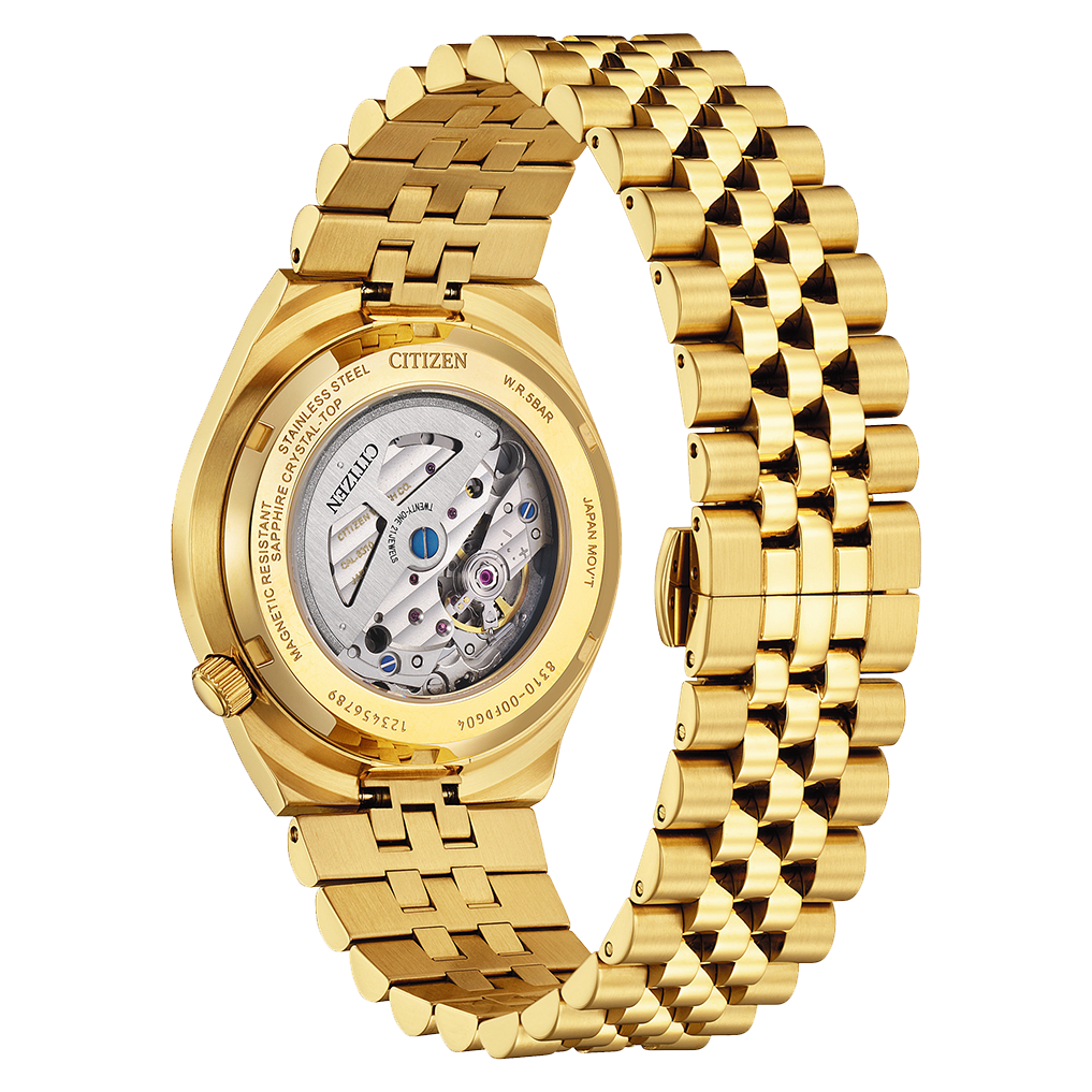 Citizen Tsuyosa Automatic Silver Dial Gold-Tone Men's Watch NK0022-50A - case back
