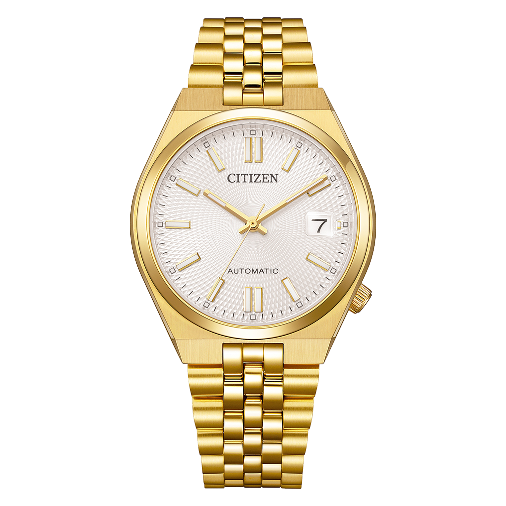 Citizen Tsuyosa 60 Automatic White Dial Gold-Tone Women's Watch NK0032-56A - front