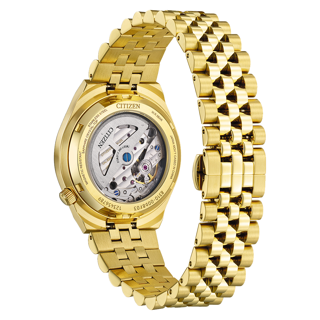 Citizen Tsuyosa 60 Automatic White Dial Gold-Tone Women's Watch NK0032-56A - case back