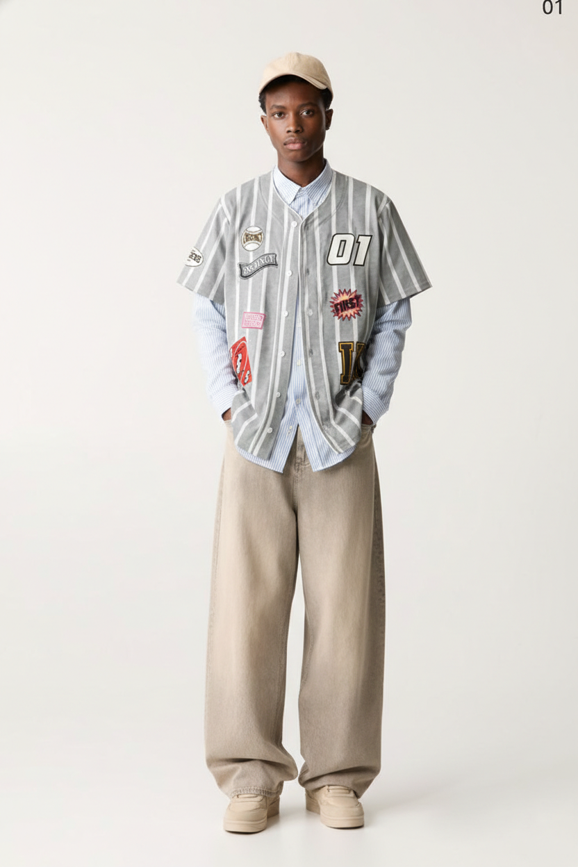 Origin 01 - Baseball Shirt (Grey) by Instinct First