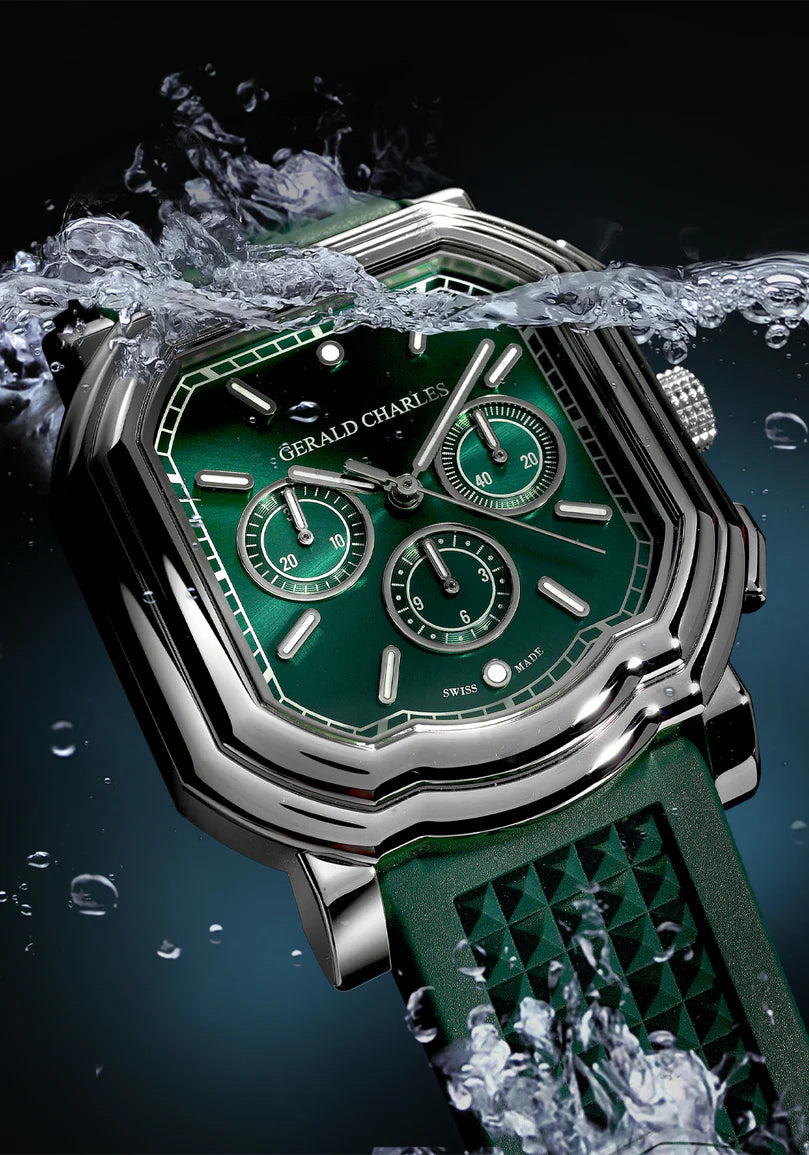 Men’s Gerald Charles Maestro 3.0 Chronograph Green Steel Watch