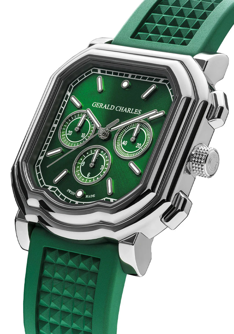 Men’s Gerald Charles Maestro 3.0 Chronograph Green Steel Watch