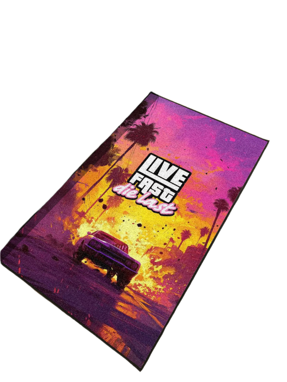 Live fast Gaming Washable Custom Rug by THE DRIP CO. RUGS