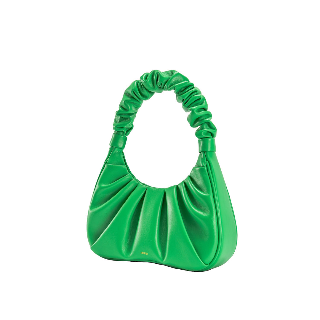 JW PEI Gabbi Ruched Hobo Handbag - Grass Green by JW PEI