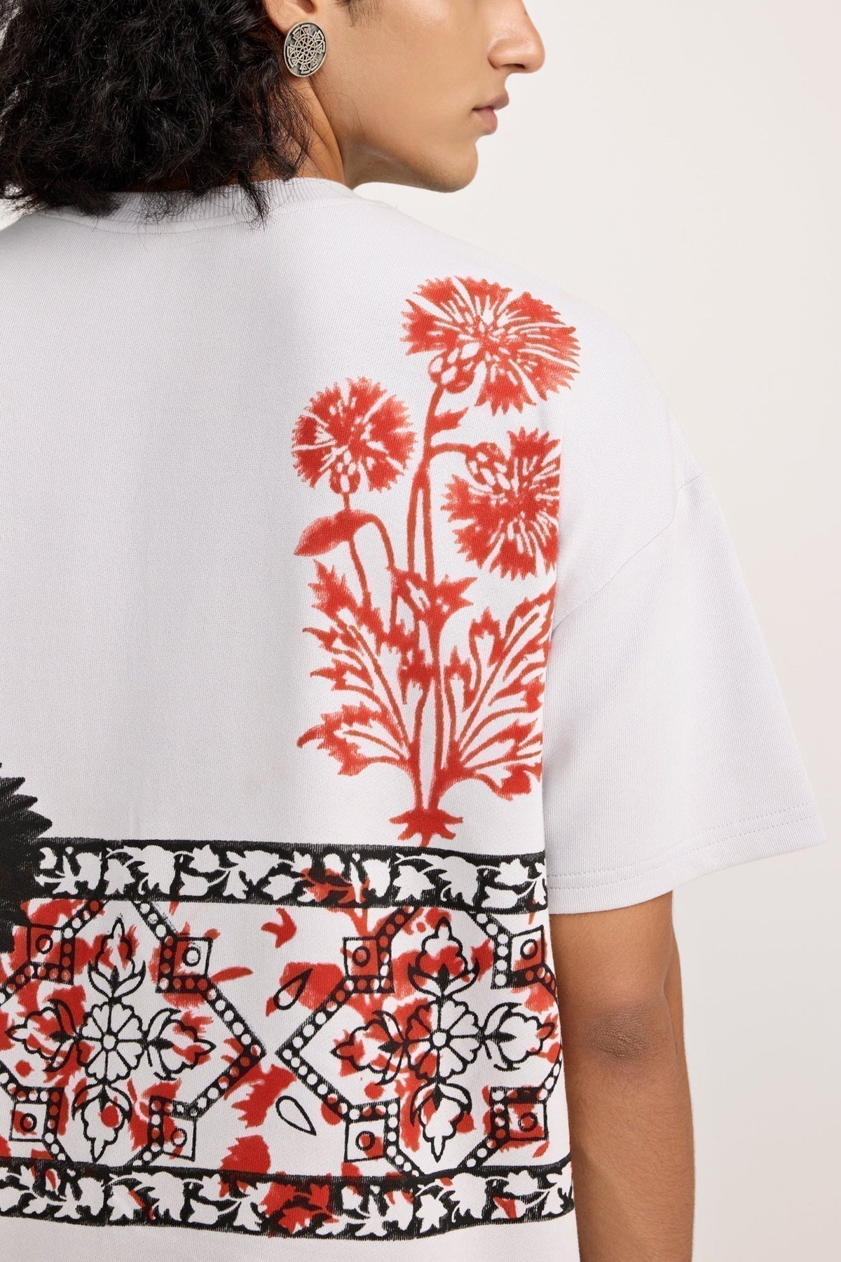 Grey Block Printed - Tshirt by FARAK