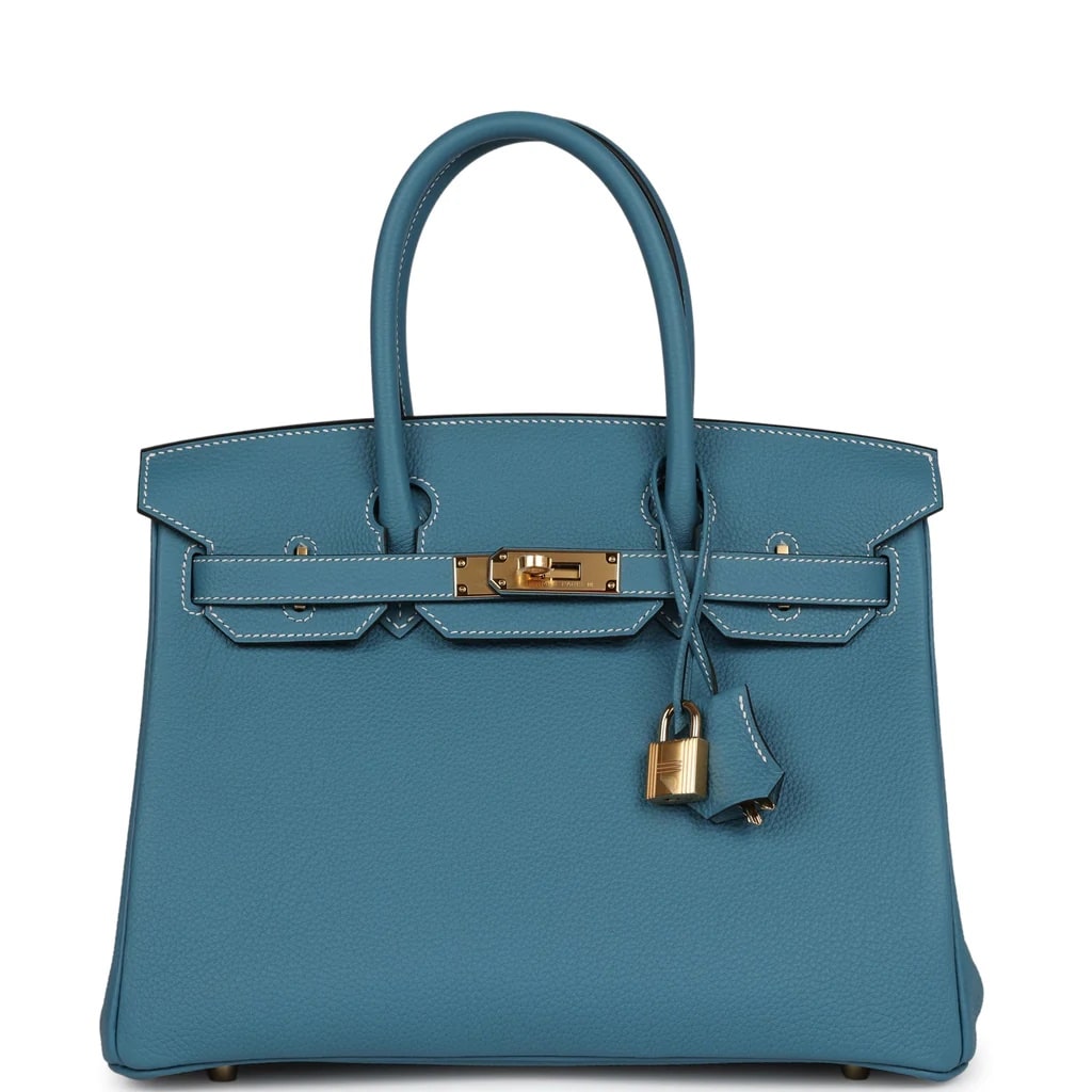 Hermès Birkin 30 – Epsom Leather in Blue Azur with Gold Hardware (C Stamp)