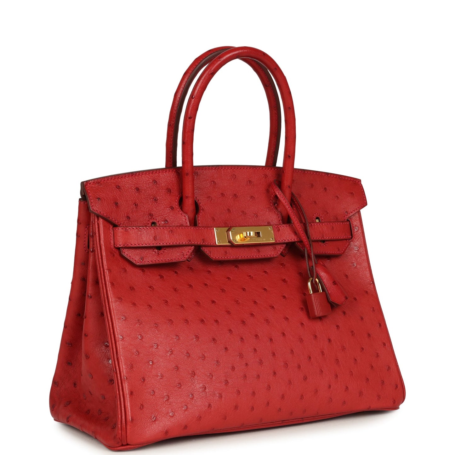 Hermès Birkin 30 Rouge Vif Ostrich Gold Hardware (2016)