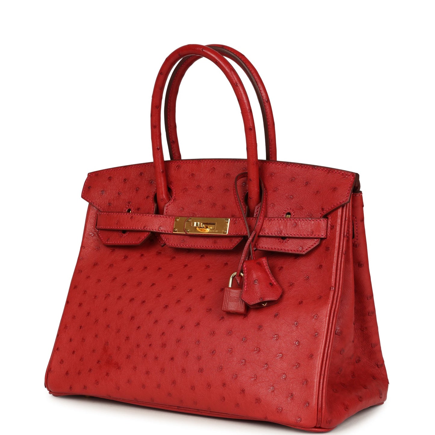 Hermès Birkin 30 Rouge Vif Ostrich Gold Hardware (2016)
