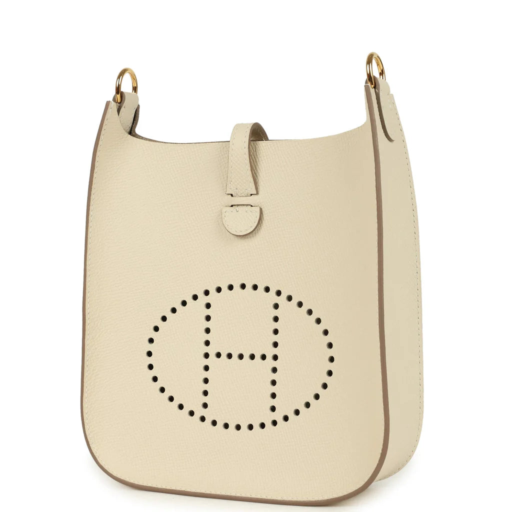Hermès Evelyne Sellier TPM Craie Epsom Gold Hardware