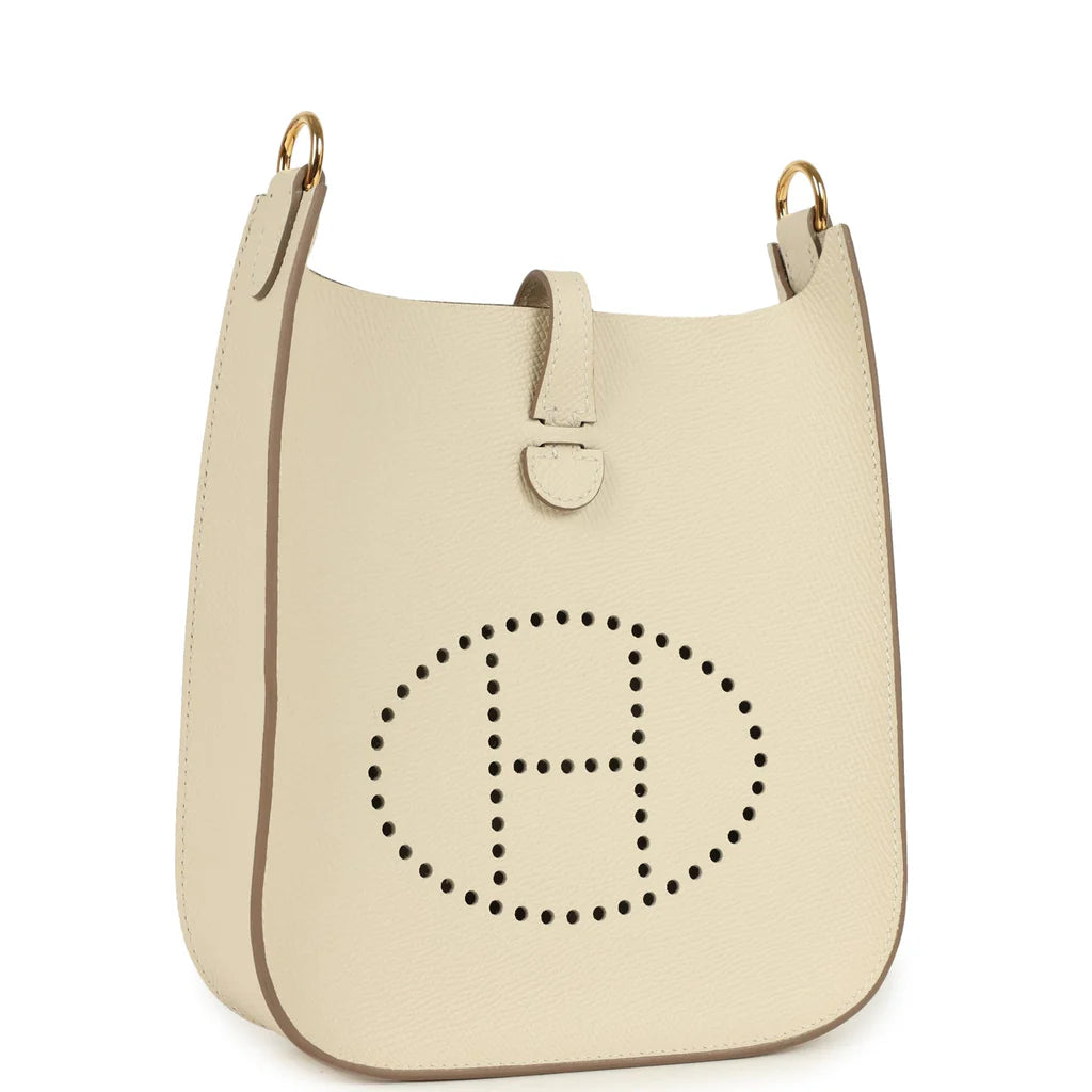 Hermès Evelyne Sellier TPM Craie Epsom Gold Hardware
