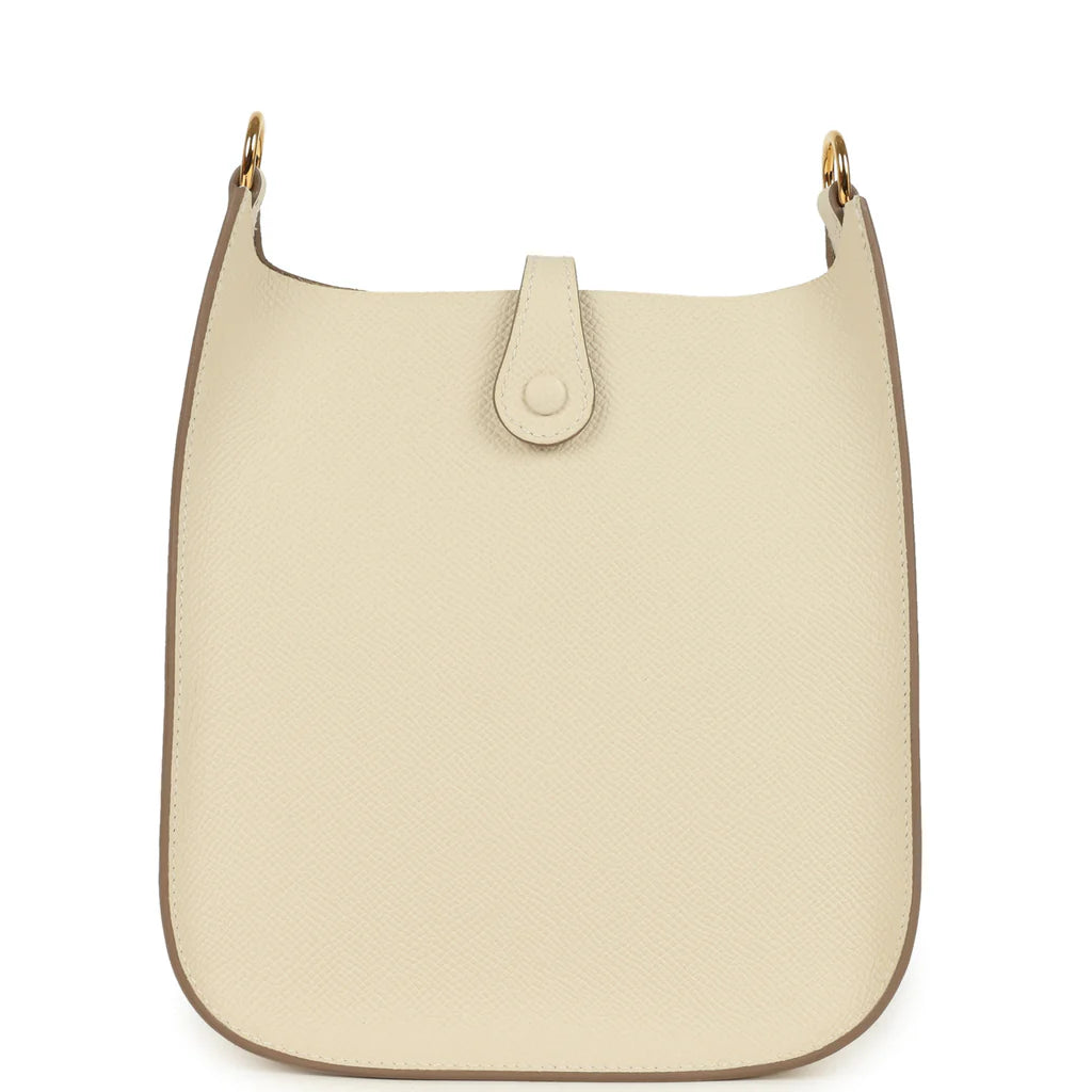 Hermès Evelyne Sellier TPM Craie Epsom Gold Hardware