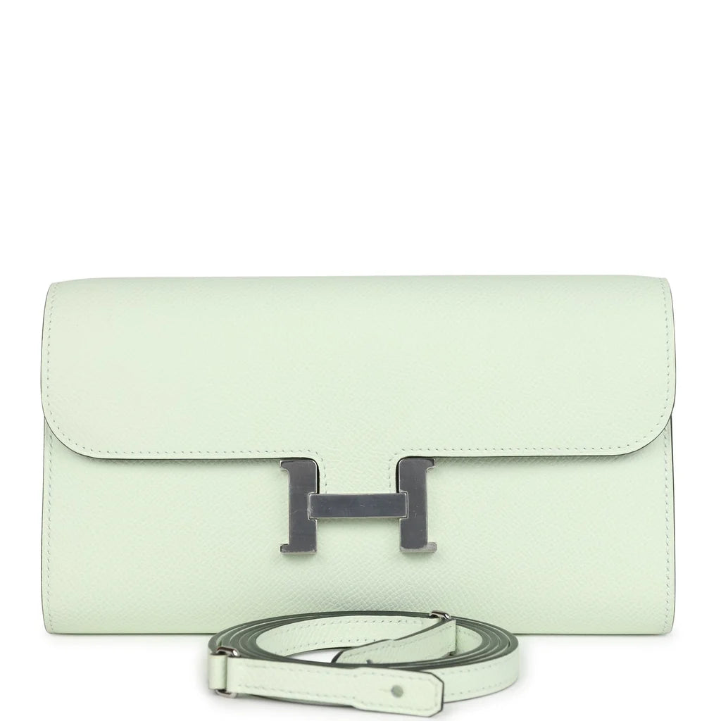 Hermès Constance Wallet To Go – Vert Fizz Epsom with Palladium Hardware