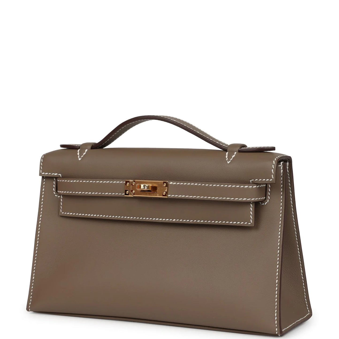 Hermès Kelly Pochette – Etoupe Swift Leather with Gold Hardware - Zeuskicks