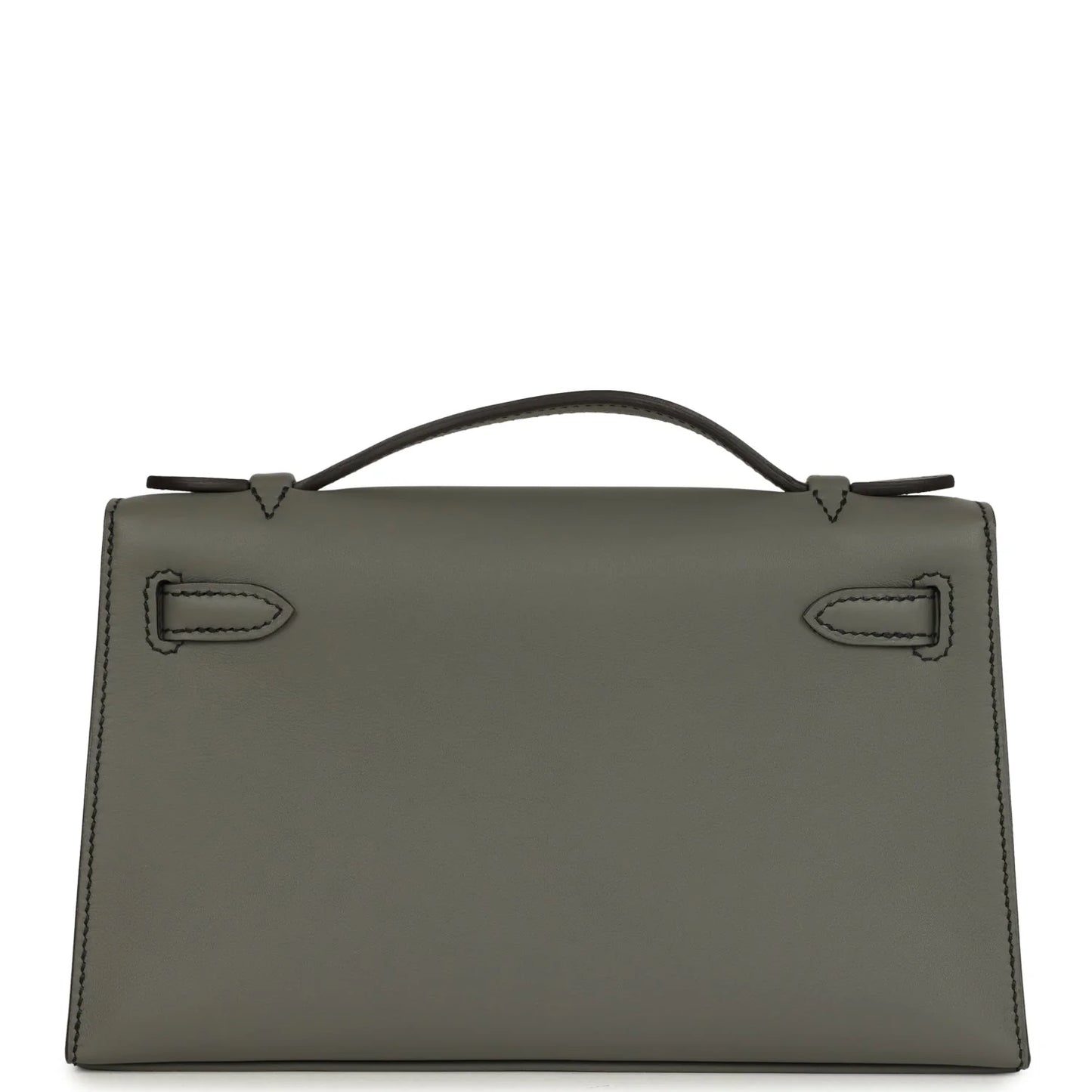 Hermès Special Order (HSS) Kelly Pochette – Gris Meyer Verso Swift Leather with Gold Hardware (2025 K Stamp) - Zeuskicks
