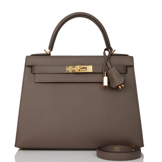 Hermès Kelly Sellier 28 – Etain Epsom Leather with Gold Hardware - Zeuskicks