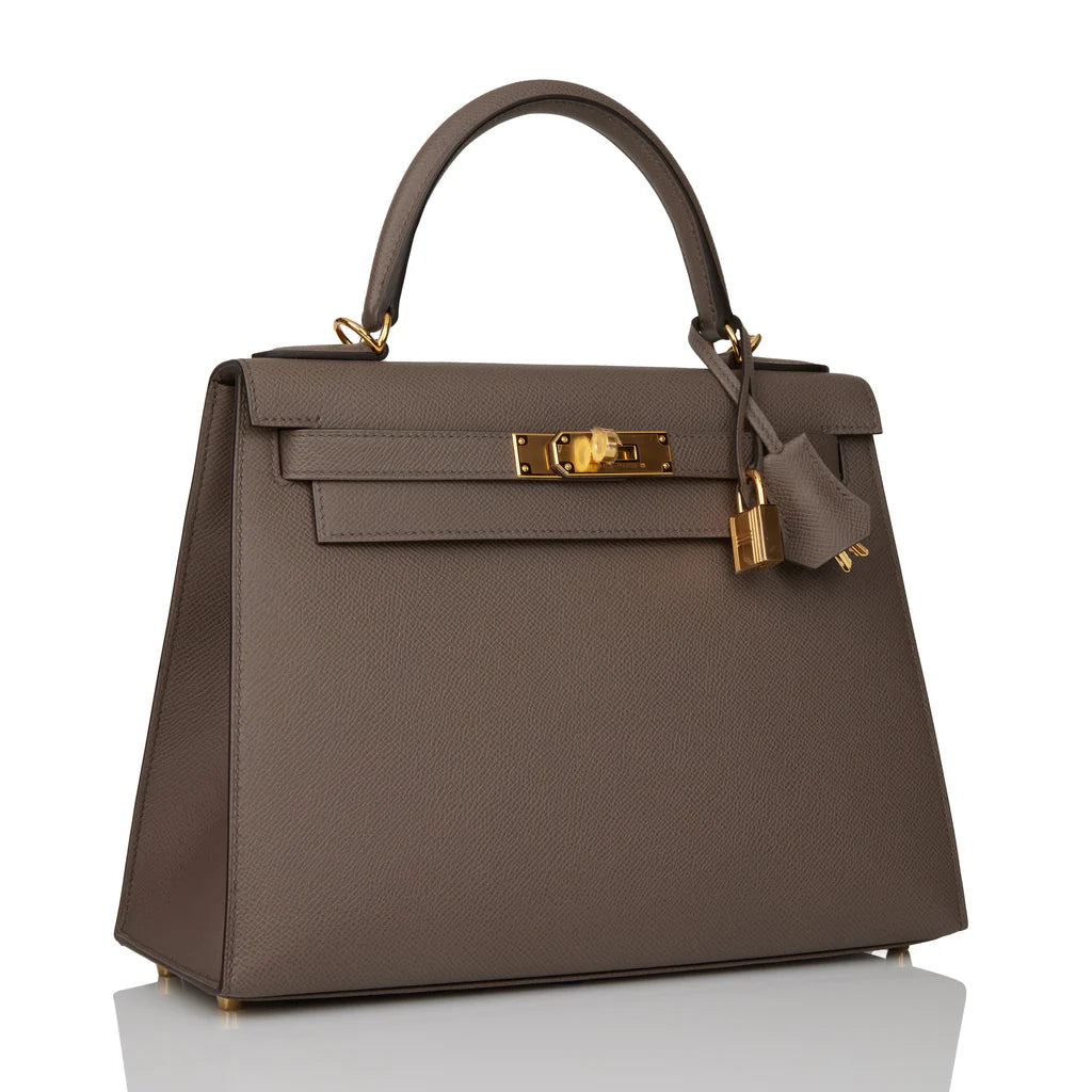 Hermès Kelly Sellier 28 – Etain Epsom Leather with Gold Hardware - Zeuskicks