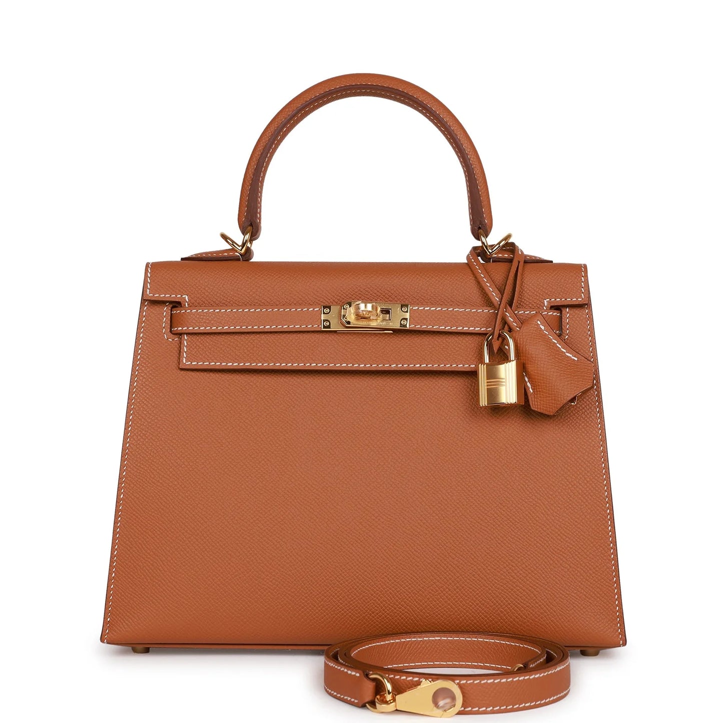 Hermès Kelly Sellier 25 in Gold Epsom Leather with Gold Hardware