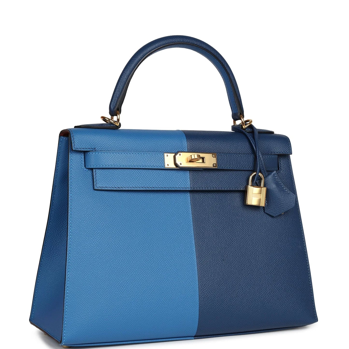 Hermès Kelly Sellier 28 Casaque – Deep Bleu & Mykonos Epsom with Gold Hardware