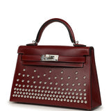 Hermès Kelly Sellier 20 Clouté Rouge H Box Leather Palladium Hardware