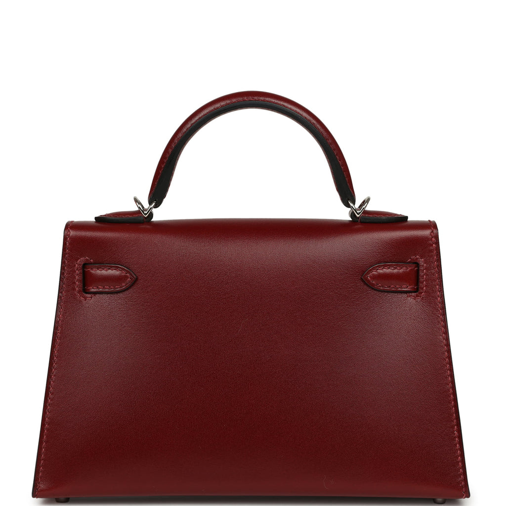 Hermès Kelly Sellier 20 Clouté Rouge H Box Leather Palladium Hardware