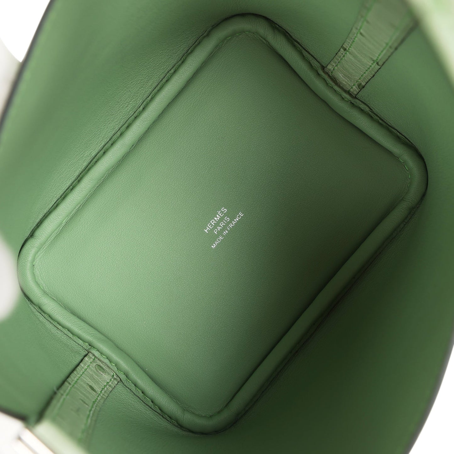 Hermès Micro Picotin Lock 14 – Vert Criquet Ostrich with Palladium Hardware