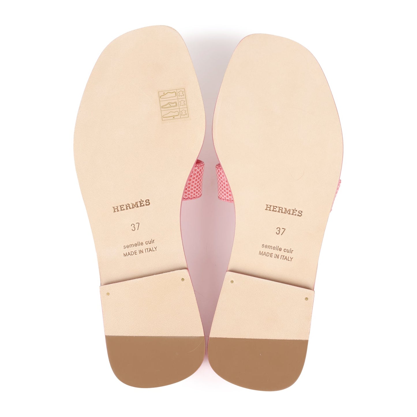 Hermès Oran Sandals – Rose Jaipur Lizard Leather Edition