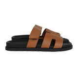 Hermes Chypre Techno Sandals – Gold Calfskin & Palladium Hardware
