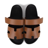 Hermes Chypre Techno Sandals – Gold Calfskin & Palladium Hardware