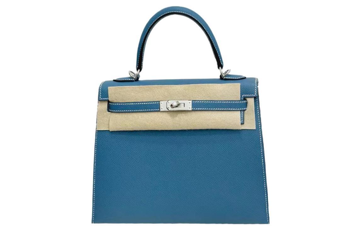 Hermès Kelly 25 – New Blue Jean Epsom Leather with Palladium Hardware - Zeuskicks