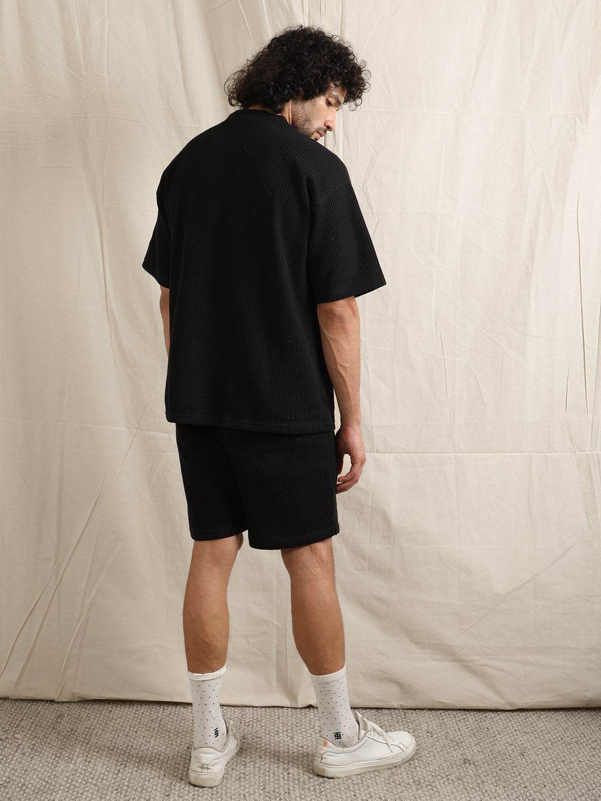 CO-ORD IN SWEATER KNIT FABRIC (BLACK) by GREY AREA
