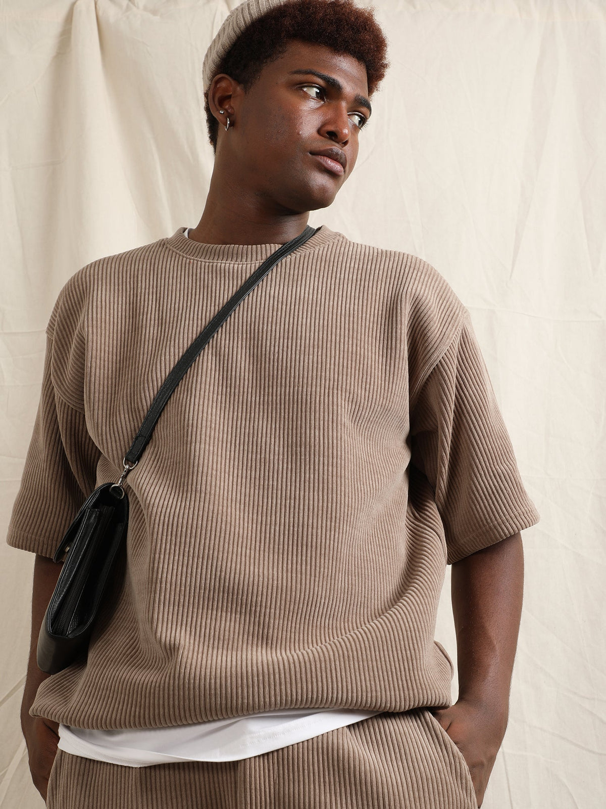 CORDUROY BROWN TSHIRT by GREY AREA