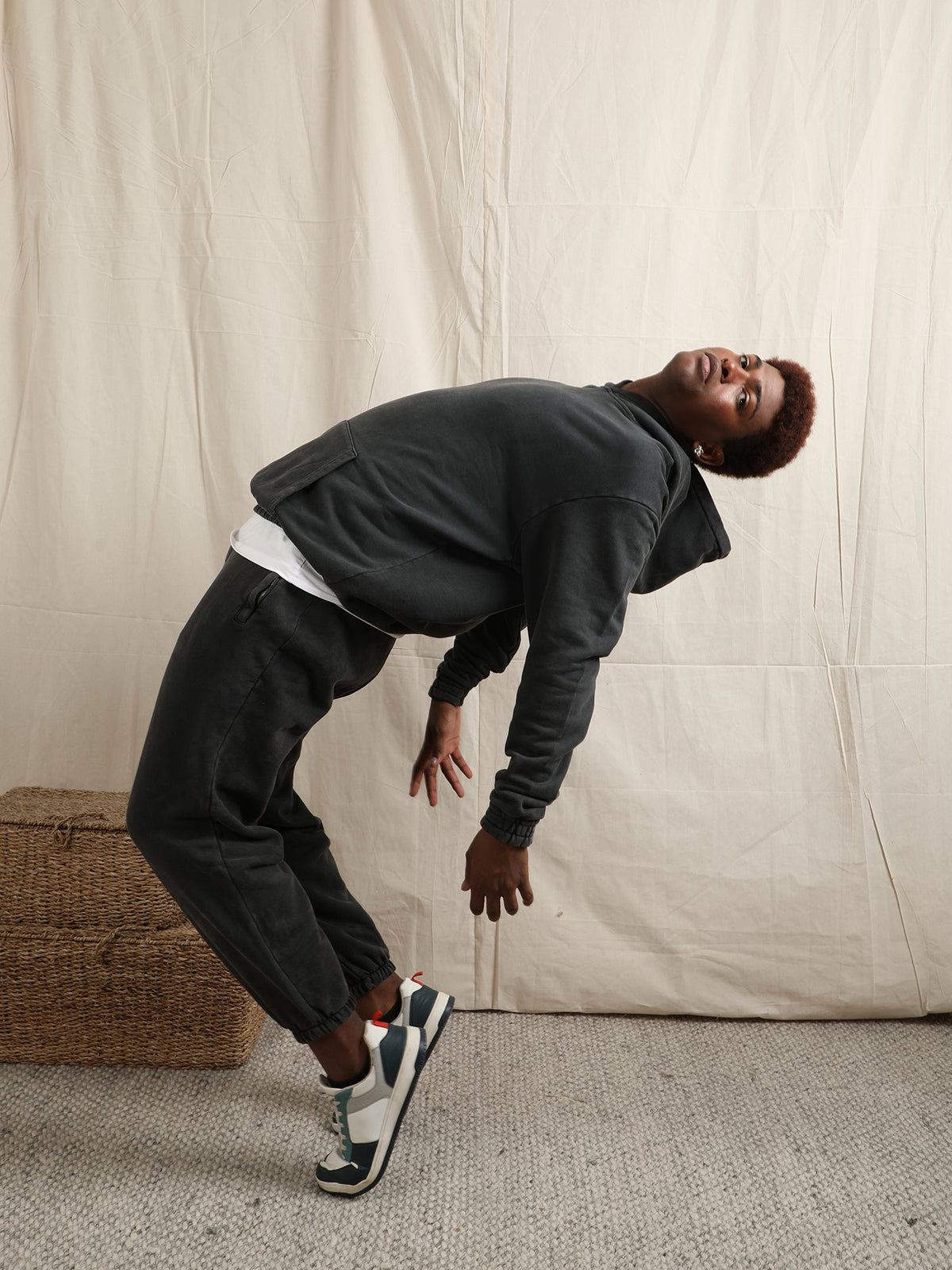 OVERDYED HEAVY WEIGHT CO-ORD SET (BLACK) by GREY AREA