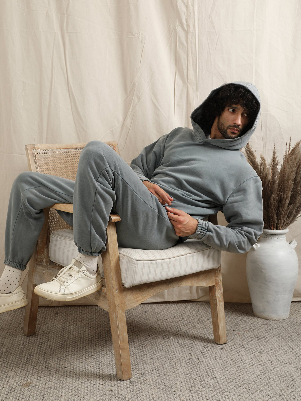 OVERDYED HEAVY WEIGHT CO-ORD SET (WINDY SKY) by GREY AREA